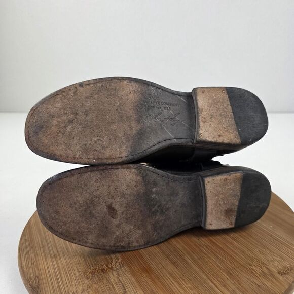 Frye Harness Boots Shoes Womens Size 6.5 Black Leather Studded Moto Western Zip - Picture 11 of 15